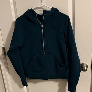 Danskin Emerald Green Zip-Up Hoodie with front pocket